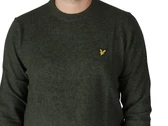 Lyle & Scott Lambswool Blend Crew Neck Jumper Dark Green Marl homme KN2114V W507
