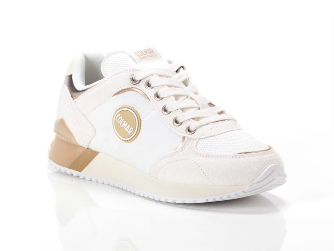  Travis Plus Authentic White - Beige - Sneakers donna Colmar. Disponibile in diverse taglie: 40, 41, 37, 38, 39 e colori beige, 