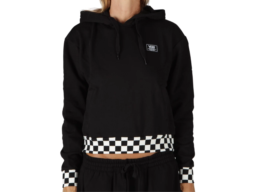  BOOM BOOM CHECK CROP II Black - Felpe donna Vans. Disponibile in diverse taglie: l, m, s, xs e colori bianco, nero. YOUSPORTY.