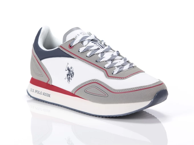  Nobil 012 - Sneakers uomo US POLO. Disponibile in diverse taglie: 40 e colori grigio, rosso, bianco. YOUSPORTY.