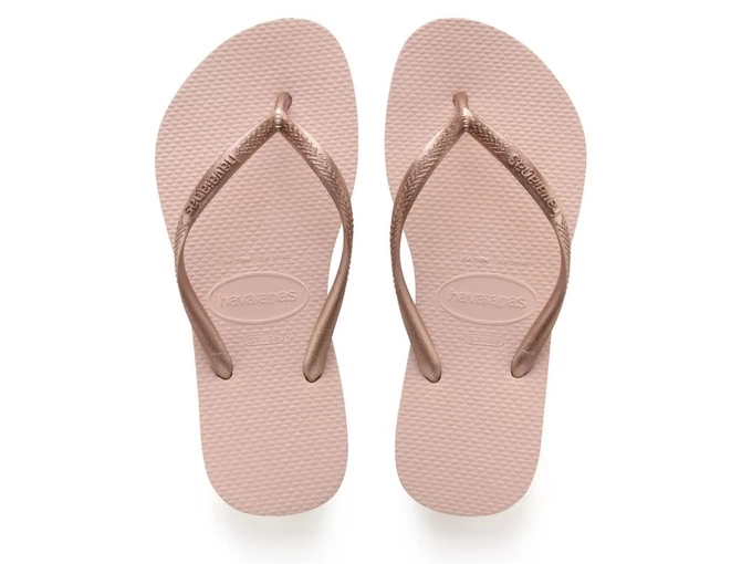  Slim - Infradito donna Havaianas. Disponibile in diverse taglie: 43, 44, 37, 38 e colori rosa, oro. YOUSPORTY.