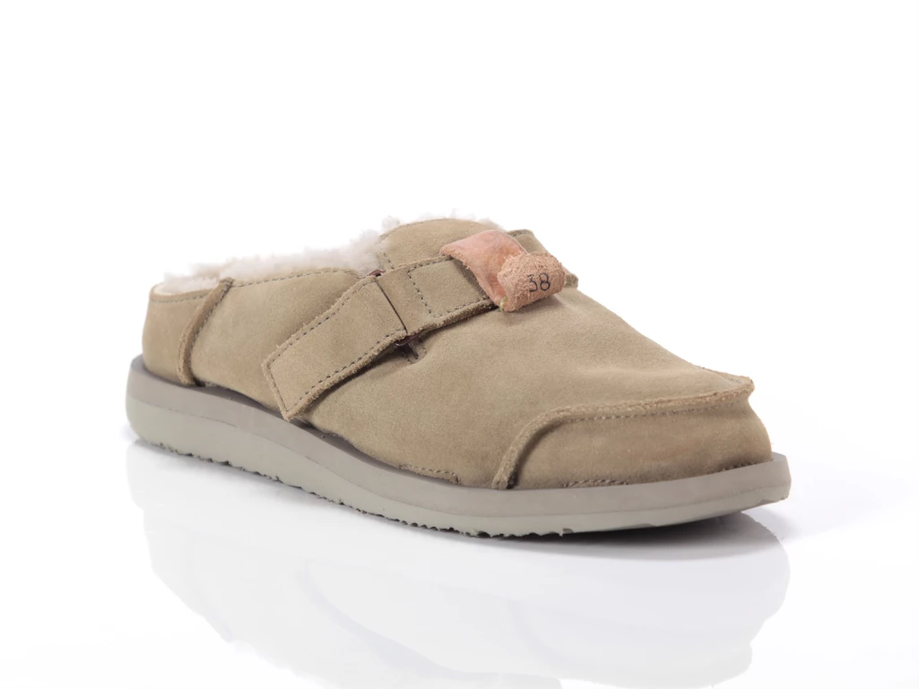 Satorisan Uwabaki Clog Strap Suede Driftwood femme 120113 DRIFTWOOD