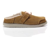 Satorisan Uwabaki Clog Strap Suede Mid Brown femme 120113 MID BROWN