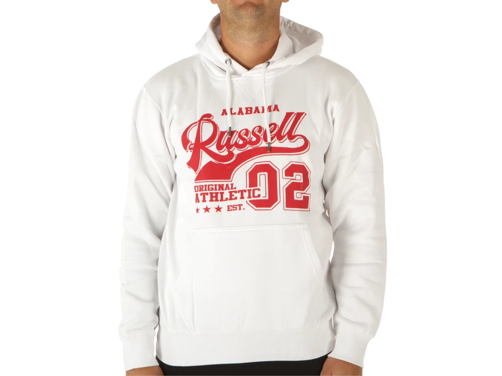  Original Pull Over - Felpe uomo Russell Athletic. Disponibile in diverse taglie: l e colori rosso, bianco. YOUSPORTY.