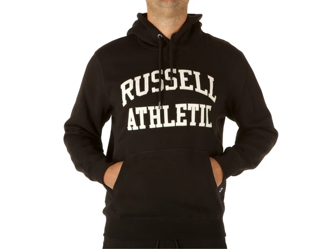  Iconic Pull Over Hoody - Felpe uomo Russell Athletic. Disponibile in diverse taglie: m, s, xl e colori bianco, nero. YOUSPORTY.
