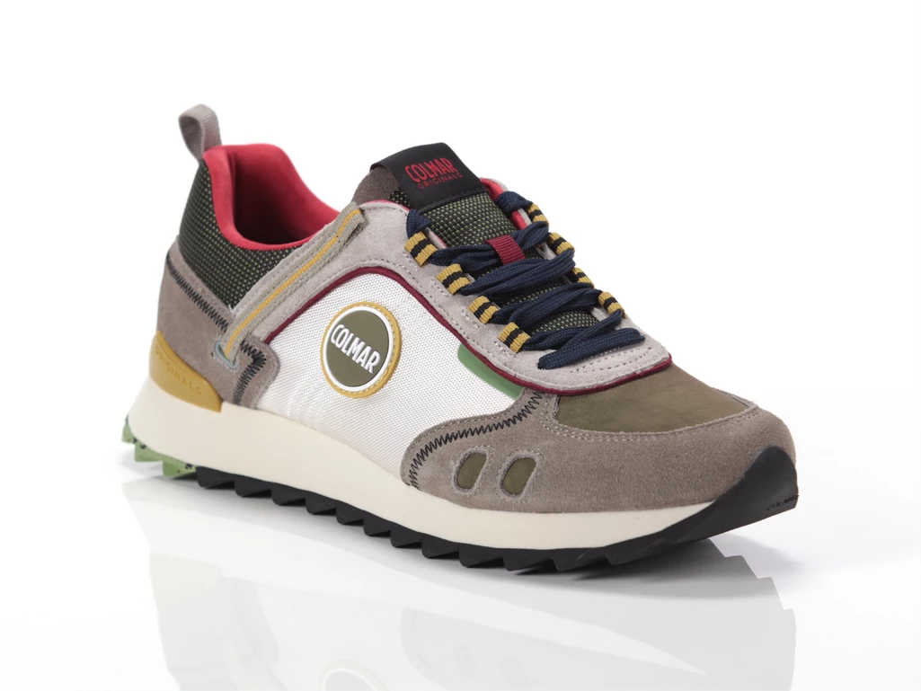 Travis Sport Division Military Green Multicolor - Sneakers uomo Colmar. Disponibile in diverse taglie: 40, 41 e colori giallo, 