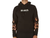  Black Hoodie With Orange Lightning On Sleeves - Felpe uomo Phobia Archive. Disponibile in diverse taglie: m, xl e colori bianco