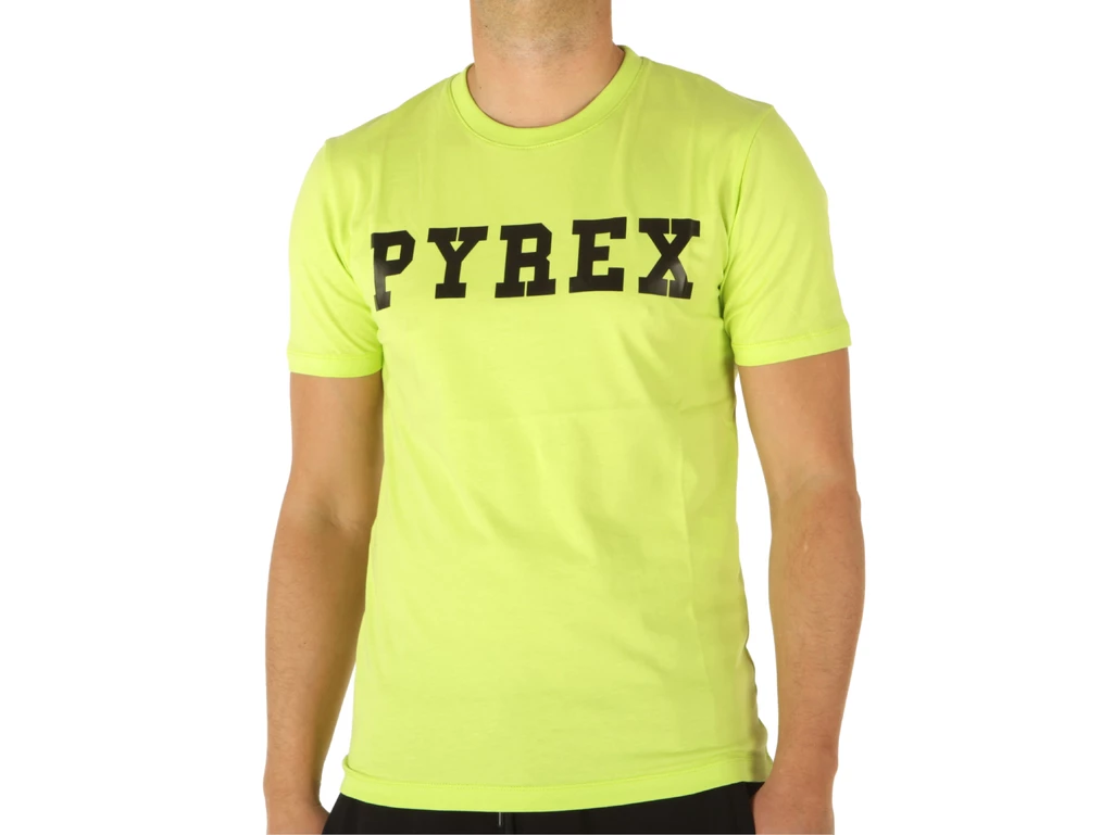  T-Shirt In Jersey Uomo Giallo Fluo - T-Shirt uomo Pyrex. Disponibile in diverse taglie: l, s e colori verde chiaro, nero. YOUSP