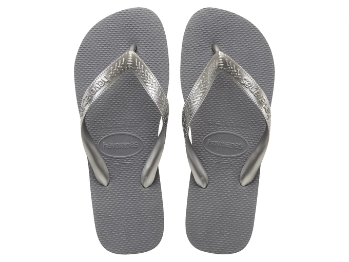  Top Tiras - Infradito donna Havaianas. Disponibile in diverse taglie: 37, 38 e colori grigio, argento. YOUSPORTY.