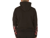 Phobia Archive Black Hoodie With Red And Grey Light On Sleeves hombre