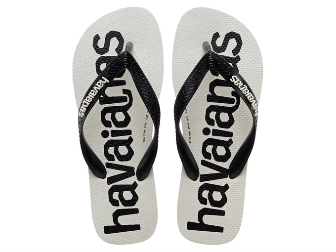  Top Logomania 2 - Infradito unisex Havaianas. Disponibile in diverse taglie: 48, 43, 44, 47 e colori bianco, nero. YOUSPORTY.