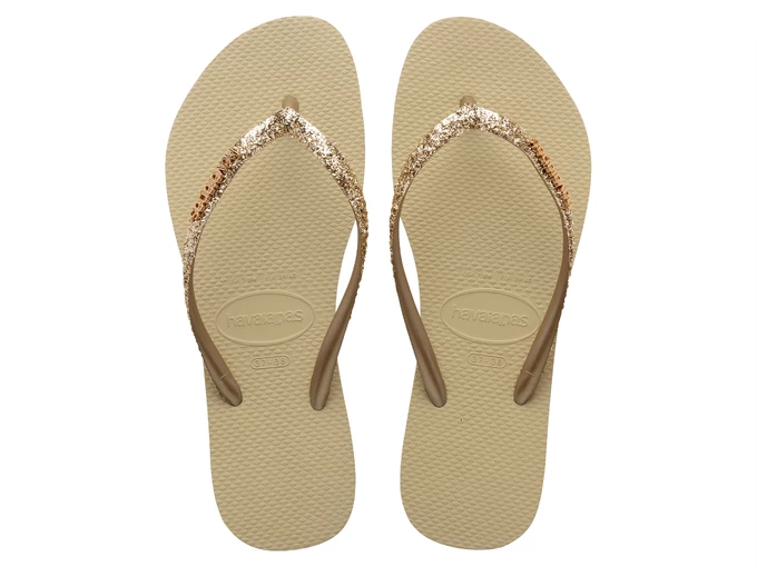  Slim Glitter II Rose - Infradito donna Havaianas. Disponibile in diverse taglie: 43, 44, 37, 38 e colori sabbia. YOUSPORTY.