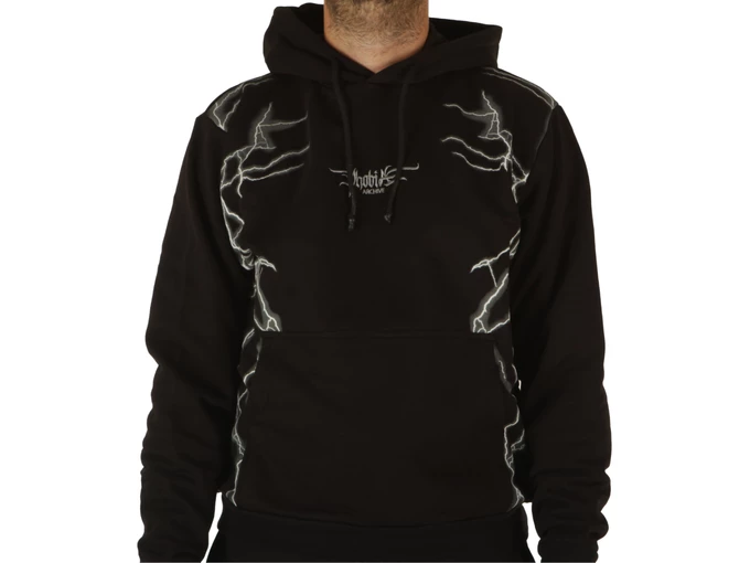  Black Hoodie With Grey New Lightning - Felpe uomo Phobia Archive. Disponibile in diverse taglie: l, xl e colori grigio, bianco,
