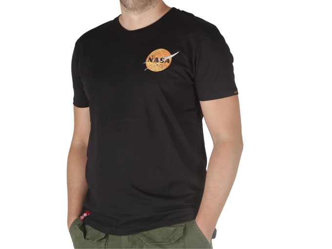  Nasa Davinci T Black - T-Shirt uomo Alpha Industries. Disponibile in diverse taglie: m, s e colori nero, arancione. YOUSPORTY.