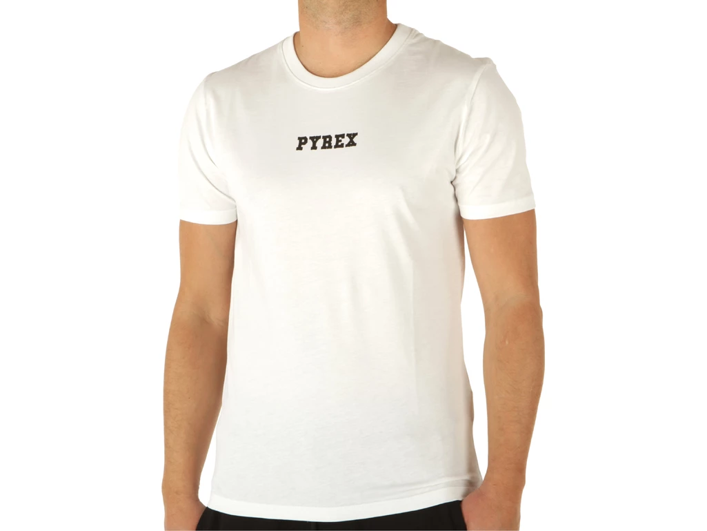  T-Shirt In Jersey Uomo Bianco - T-Shirt uomo Pyrex. Disponibile in diverse taglie: l, m, s, xl e colori bianco, marrone, verde.
