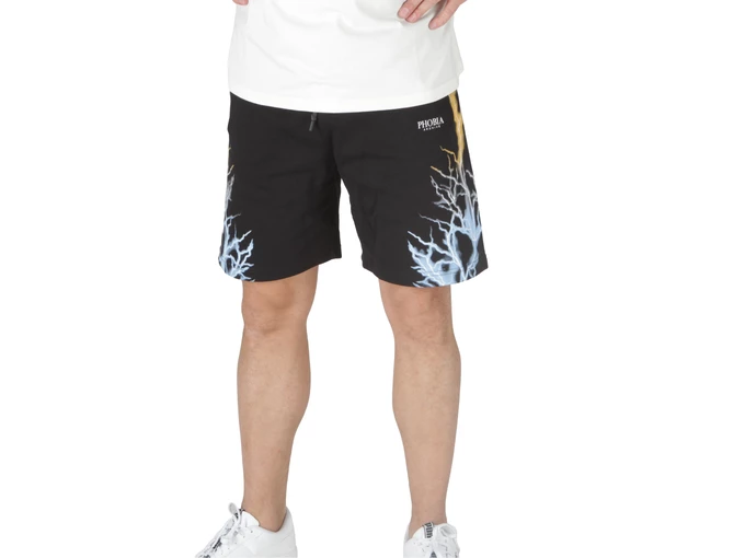  Black Shorts Bicolor Lightnig - Pantaloncini uomo Phobia Archive. Disponibile in diverse taglie: l, m, s, xl e colori nero. YOU