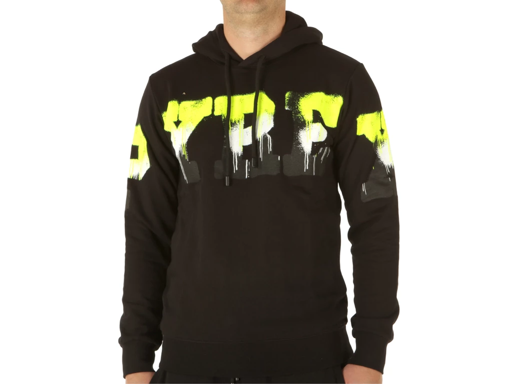  Maglia Cappuccio In Felpa Uomo Nero - Felpe uomo Pyrex. Disponibile in diverse taglie: m e colori giallo fluo, bianco, nero. YO