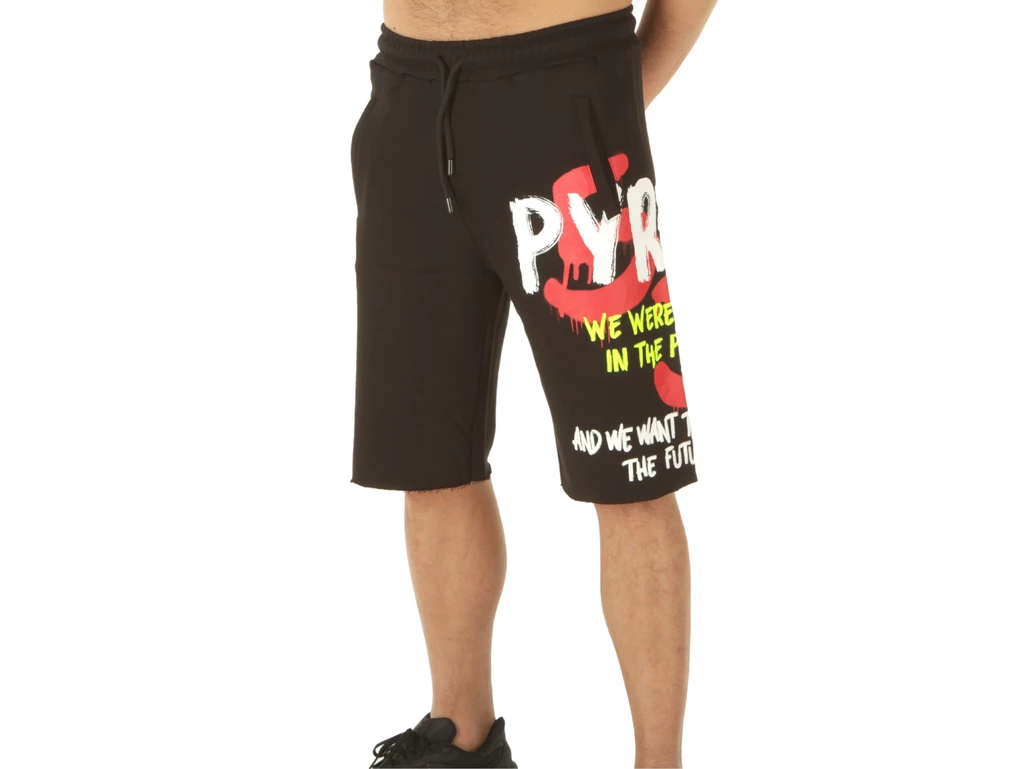  Bermuda In Felpa Uomo Nero - Bermuda uomo Pyrex. Disponibile in diverse taglie: s e colori rosso, bianco, nero. YOUSPORTY.