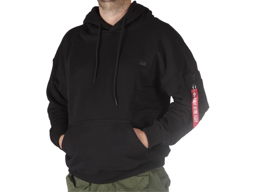  Alpha Essentials RL Hoody - Felpe uomo Alpha Industries. Disponibile in diverse taglie: l, m, s, xl e colori nero. YOUSPORTY.