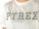  Maglia Corta Donna In Jersey Bianco Glitter Argento - T-Shirt donna Pyrex. Disponibile in diverse taglie: l, m, s e colori bian