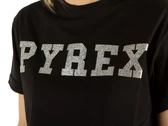  Maglia Corta Donna In Jersey Nero Glitter Argento - T-Shirt donna Pyrex. Disponibile in diverse taglie: s e colori multicolore.