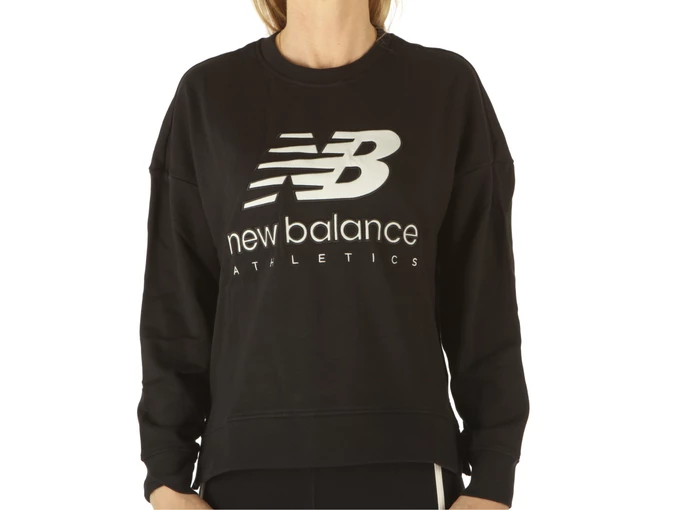 New Balance Athletics Amplified Fleece Crew mujer WT21500 BK 