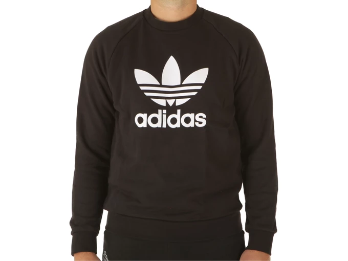  Trefoil Crew Black White - Felpe uomo Adidas. Disponibile in diverse taglie: l, m, xl e colori bianco, nero. YOUSPORTY.