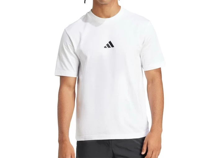  SMALL LOGO SINGLE JERSEY - T-Shirt uomo Adidas. Disponibile in diverse taglie: l, m e colori bianco. YOUSPORTY.