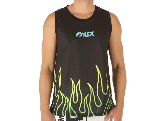  Canotta In Rete Uomo Nero - Canotte uomo Pyrex. Disponibile in diverse taglie: s, xl e colori giallo, nero, azzurro. YOUSPORTY.