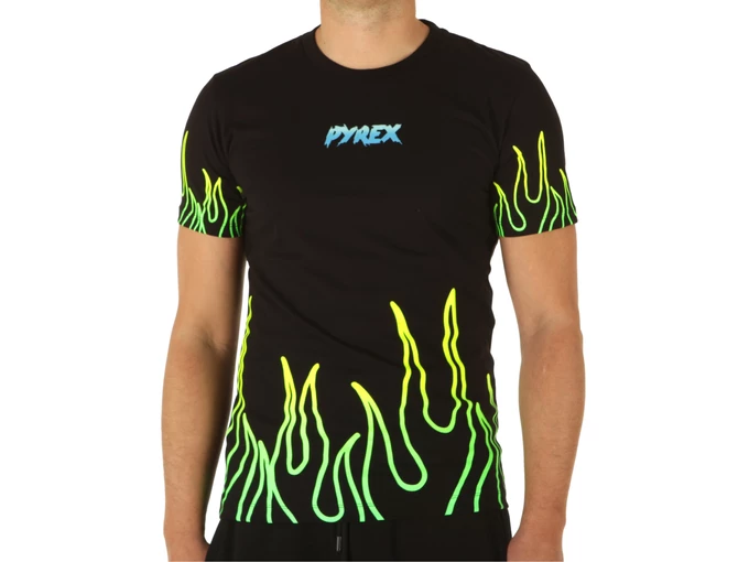  Maglia In Jersey Uomo Nero - T-Shirt uomo Pyrex. Disponibile in diverse taglie: m, s e colori nero, verde, azzurro. YOUSPORTY.