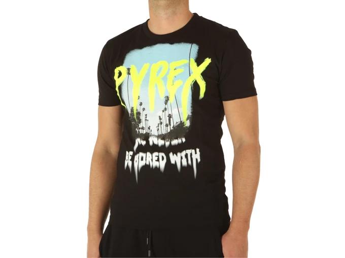  Maglia In Jersey Uomo Nero - T-Shirt uomo Pyrex. Disponibile in diverse taglie: l, m, s e colori nero. YOUSPORTY.