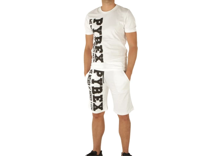  Completo Maglia In Jersey Bermuda In Jersey Uomo - Tuta uomo Pyrex. Disponibile in diverse taglie: xl e colori bianco, nero. YO