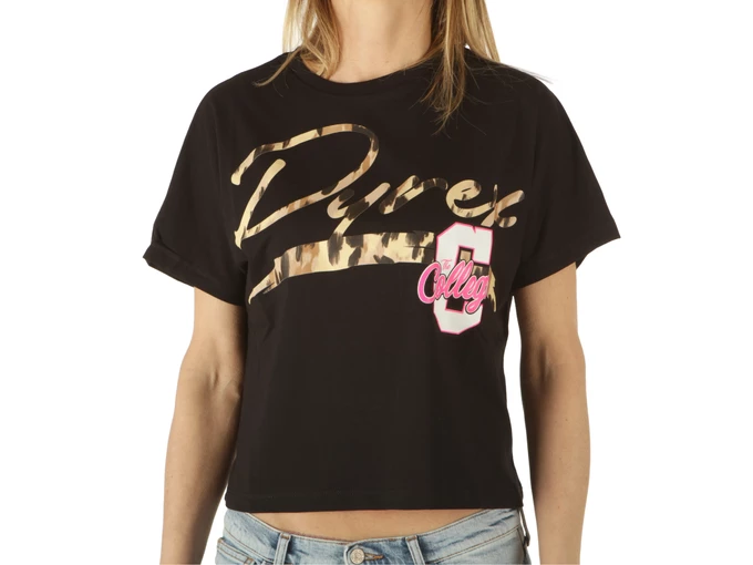  Maglia In Jersey Donna Nero - T-Shirt donna Pyrex. Disponibile in diverse taglie: s e colori nero. YOUSPORTY.