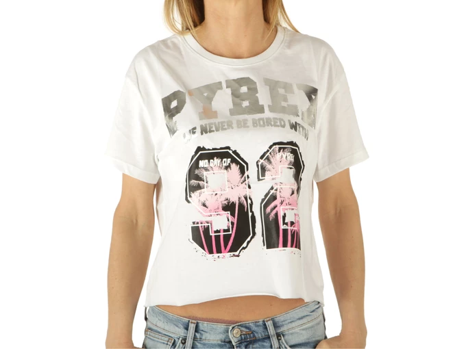  Maglia In Jersey Donna Bianco - T-Shirt donna Pyrex. Disponibile in diverse taglie: l, m, s e colori bianco. YOUSPORTY.