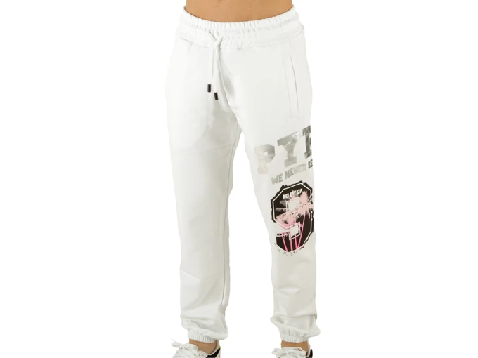  Pantalone In Felpa Donna Bianco - Pantaloni donna Pyrex. Disponibile in diverse taglie: l, m e colori argento, bianco, nero. YO