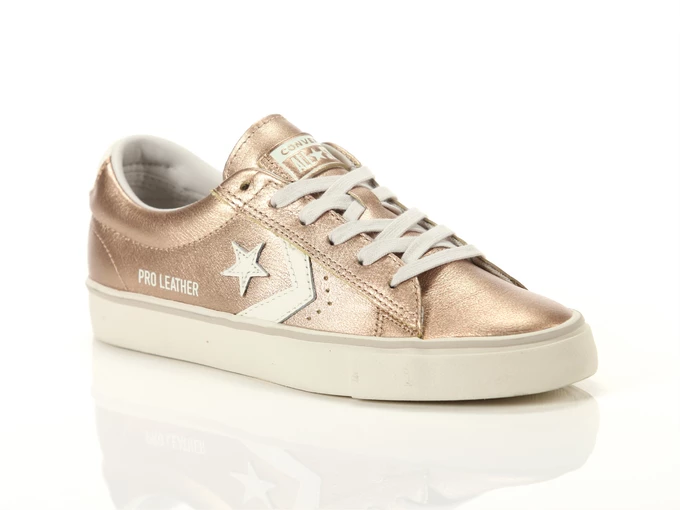  Pro Leather Vulc Ox Leather Metallic - Sneakers donna Converse. Disponibile in diverse taglie: 36 e colori beige, grigio, oro. 
