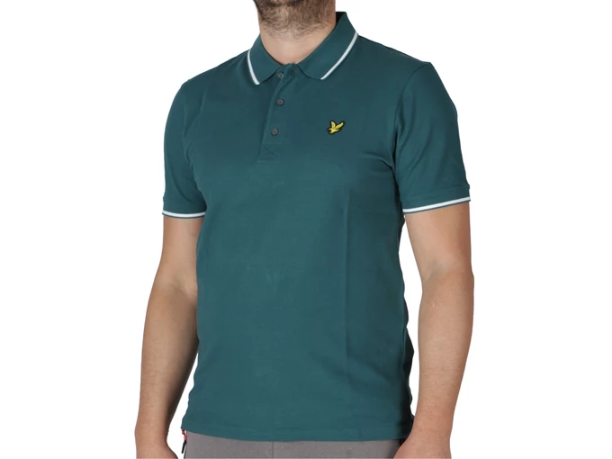  Tipped Polo Shirt Malachite Green White - Polo uomo Lyle & Scott. Disponibile in diverse taglie: l, s e colori verde. YOUSPORTY