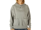  W Nsw Swsh Hoodie Ft Dk Grey Heather White - Felpe donna Nike. Disponibile in diverse taglie: s e colori grigio, argento, bianc