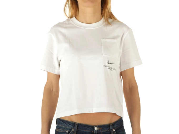  W Nsw Swsh Ss Top White Black - T-Shirt donna Nike. Disponibile in diverse taglie: m, s e colori argento, bianco, nero. YOUSPOR