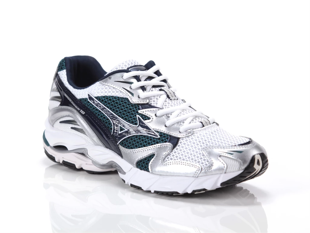  Wave Rader 10 - Sneakers uomo Mizuno. Disponibile in diverse taglie: 40, 41, 42, 45 e colori argento, bianco, verde. YOUSPORTY.
