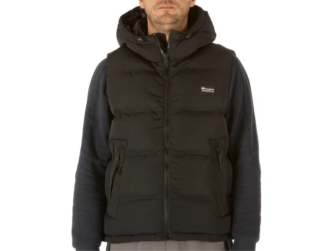  Hooded Full Zip Vest - Piumini uomo Champion. Disponibile in diverse taglie: l, s e colori nero. YOUSPORTY.