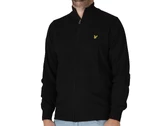 Lyle & Scott Lambswool Blend Zip Trough Cardigan Jet Black Marl hombre KN2102V