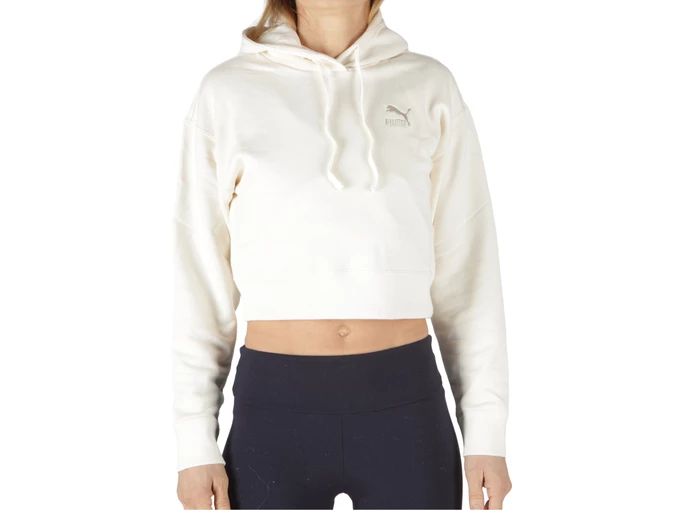  Better Classic Cropped Hoodie Tr - Felpe donna Puma. Disponibile in diverse taglie: m, s, xs e colori bianco panna. YOUSPORTY.