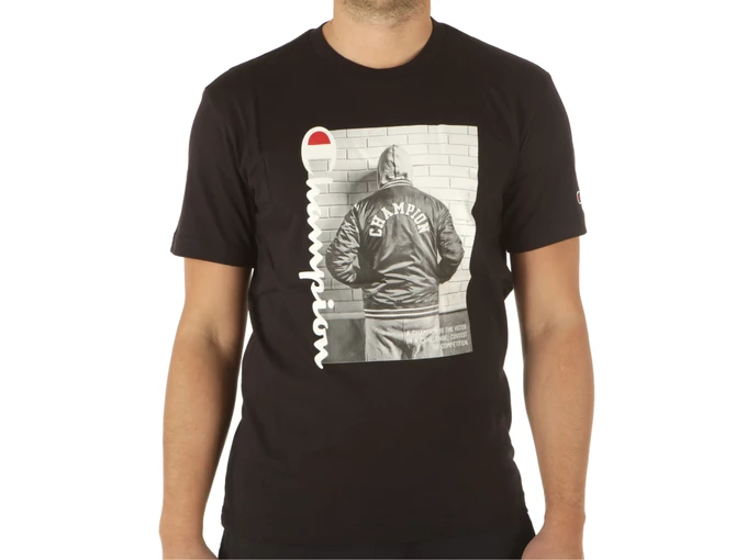  Crewneck T Shirt - T-Shirt uomo Champion. Disponibile in diverse taglie: m e colori grigio, bianco, nero. YOUSPORTY.