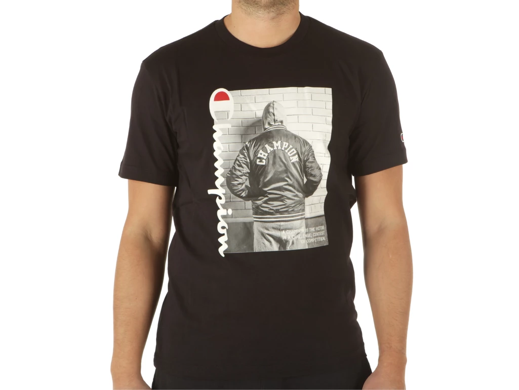  Crewneck T Shirt - T-Shirt uomo Champion. Disponibile in diverse taglie: m e colori grigio, bianco, nero. YOUSPORTY.