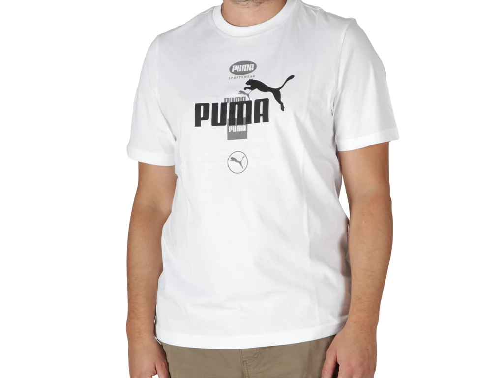  Power Graphic T - T-Shirt uomo Puma. Disponibile in diverse taglie: m, s e colori bianco, nero. YOUSPORTY.