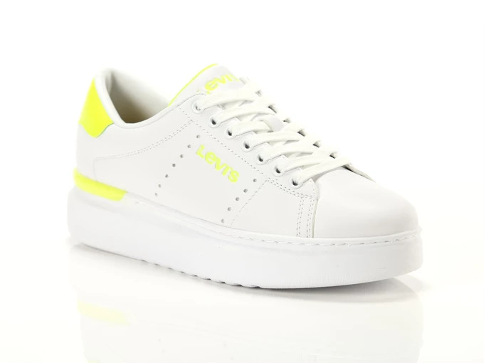  Ellis Max - Sneakers donna/ragazzi Levis. Disponibile in diverse taglie: 36, 37 e colori giallo fluo, bianco. YOUSPORTY.