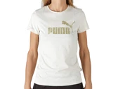 ESS+ Glitter logo Tee - T-Shirt donna Puma. Disponibile in diverse taglie: m, s e colori bianco, oro. YOUSPORTY.