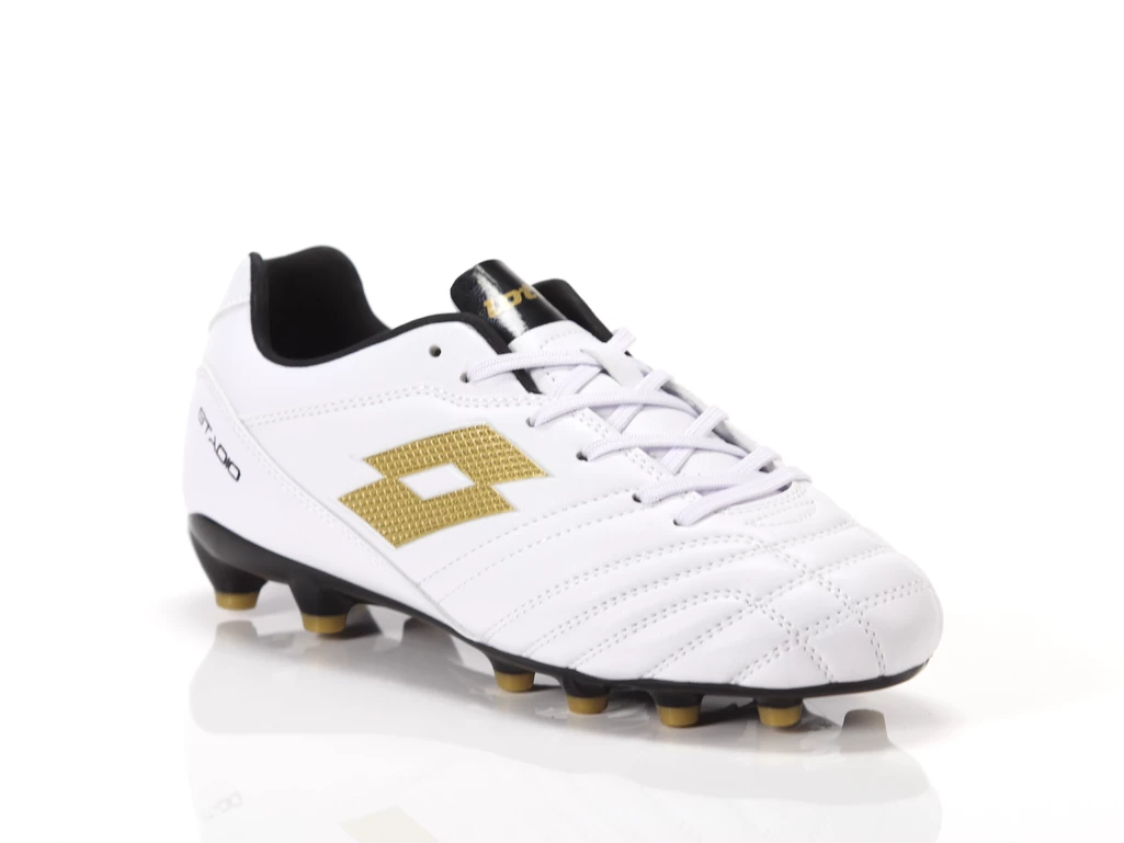 Stadio 705 FG JR - Calcio ragazzo Lotto. Disponibile in diverse taglie: 37, 38, 39 e colori bianco, oro, nero. YOUSPORTY.