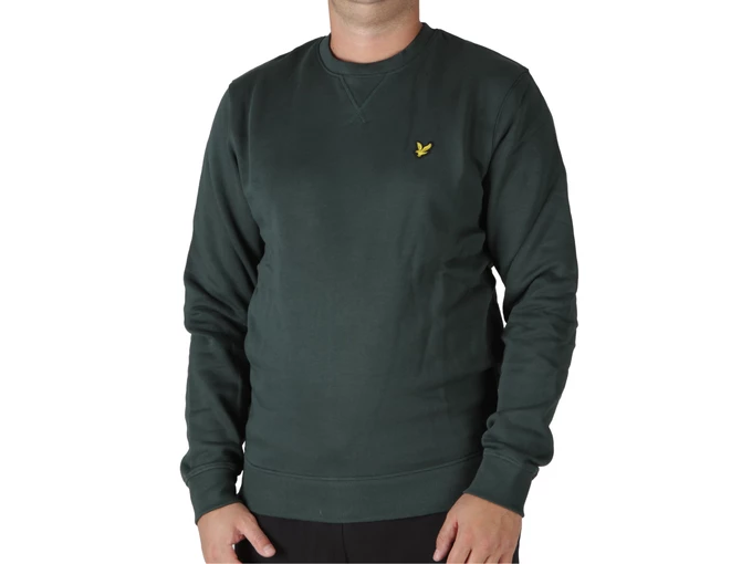  Brushed Back Crew Neck Sweatshirt Argyle Teal - Felpe uomo Lyle & Scott. Disponibile in diverse taglie: s e colori verde. YOUSP